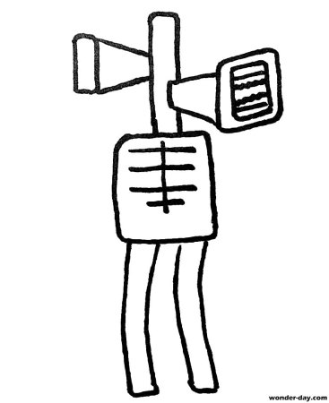 Раскраска сиреноголовый раскраска