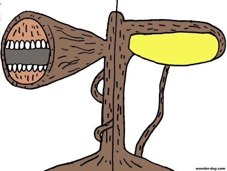 Сиреноголовый рисунок для детей