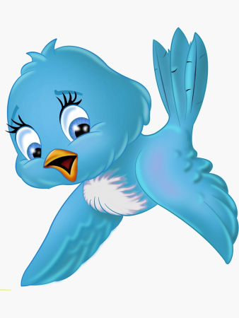 Птичка мультяшка