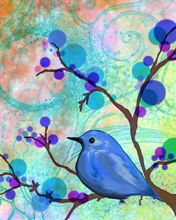 Птица рисунок