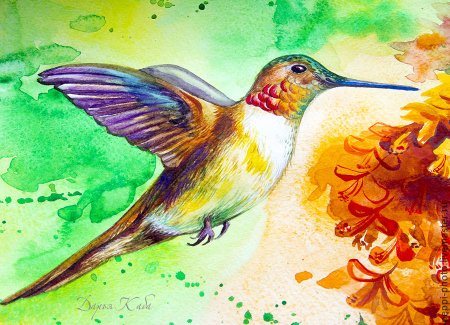 Птица рисунок