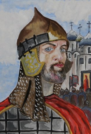 Князь Александр Невский рисунок