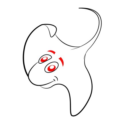 Морской Скат раскраска