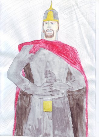 Александр Невский рисунок детский 2 класс