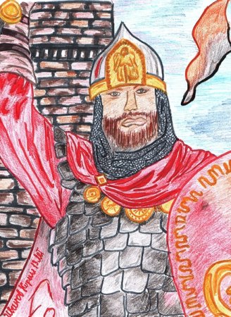 Александр Невский контата рисунок