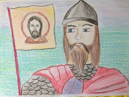 Александр Невский прорись