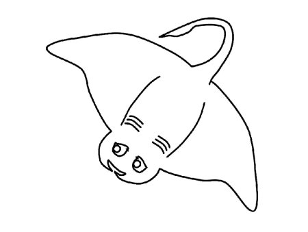 Скат раскраска