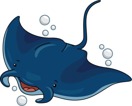 Скат раскраска