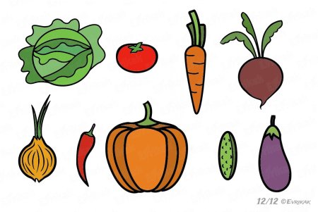 Детские рисунки овощи и фрукты (53 фото)