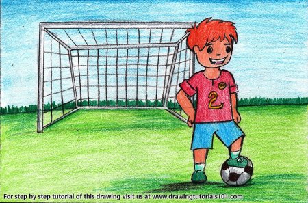 Футбол рисунок детский (50 фото)