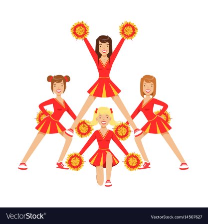 Плакат для девочек Черлидеров