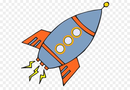 Космическая ракета мультяшная