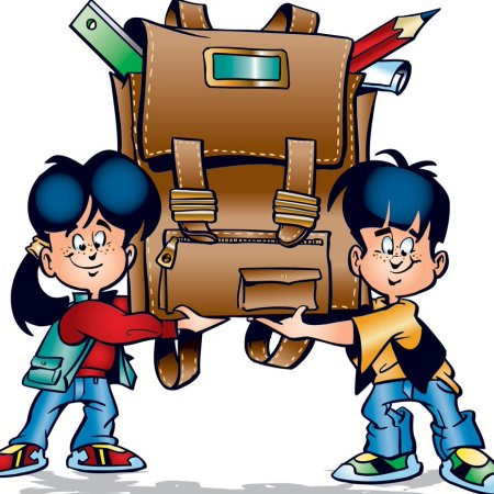 Ученик с портфелем