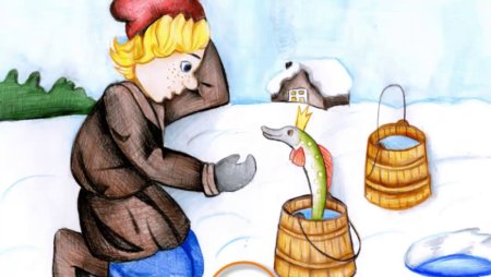 Рисунок к сказке по щучьему велению