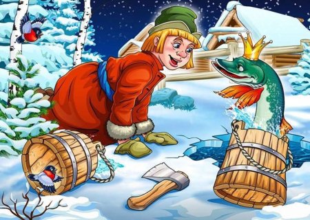 Рисунок Емели из сказки по щучьему велению