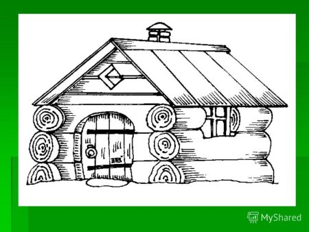 Русская изба рисунок