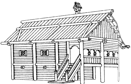 Внутреннее убранство избы