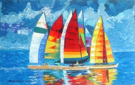 Рисование моря для дошкольников