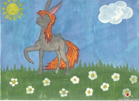 Рисование конек горбунок в подготовительной группе