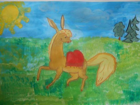 Рисование конек горбунок