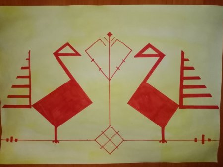 Рисование чувашских узоров в старшей группе