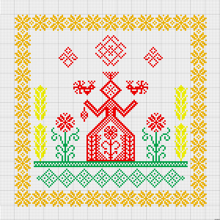 Славянский оберег Макошь вышивка