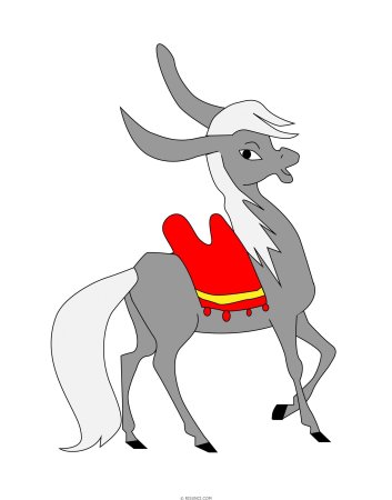 Рисование лошадки по точкам