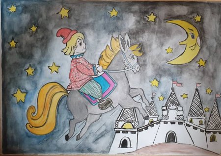 Рисование конек горбунок в подготовительной группе