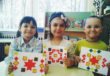 Рисование Чувашского орнамента в старшей группе