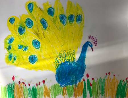 Монотипия Павлин