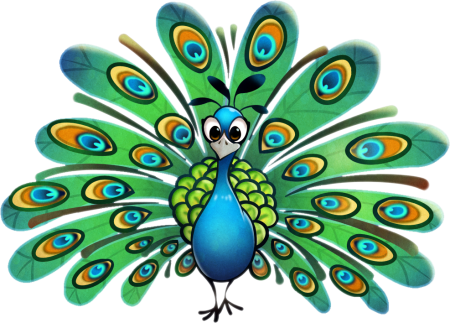 Павлин рисунок