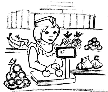 Сюжетная картина в магазине