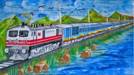Раскраска паровозик