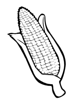 Кукуруза раскраска для детей