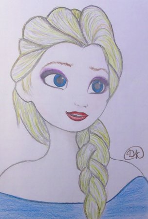 Рисунок Эльзы из холодного сердца