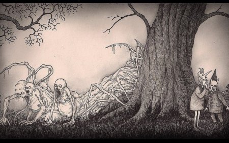 Рисунки страшные лёгкие