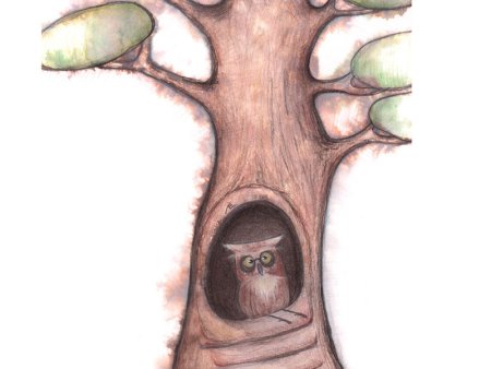 Рисование на дупле дерева