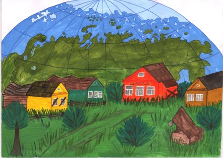 Детские рисунки на тему Родина