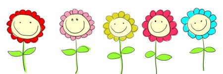 Цветочки для детей одинаковые