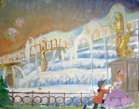 Петергоф в детских рисунках