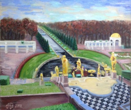 Петергоф в живописи современных