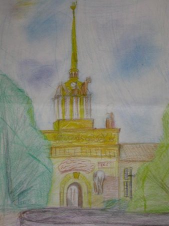 Адмиралтейство в Санкт-Петербурге рисование