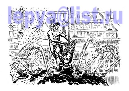 Самсон Петергоф рисунок