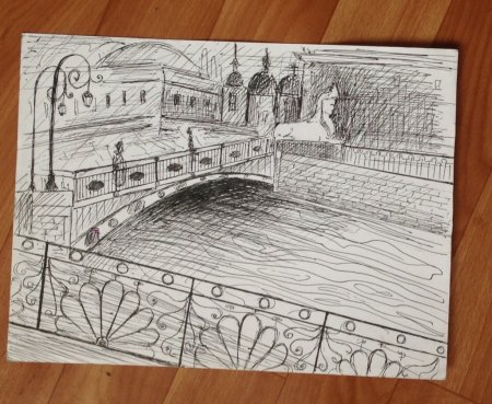 Петергоф рисунок карандашом