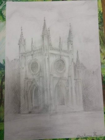 Петергоф карандашом