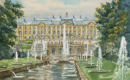 Александр Бенуа. Петергоф. Большой Каскад. 1901