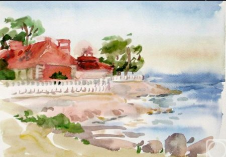 Петергоф акварель акварель