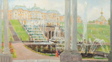 Бенуа картина Петергоф. Большой Каскад