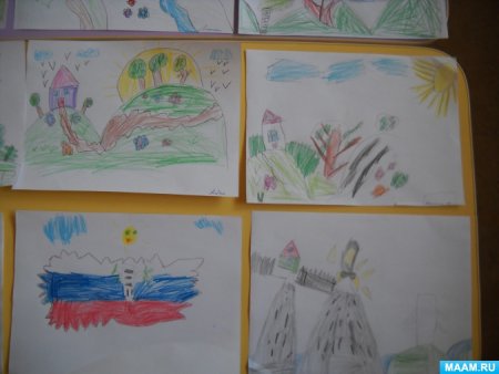 Рисование в подготовительной группе на тему Россия