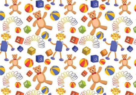 Бесшовный фон детский